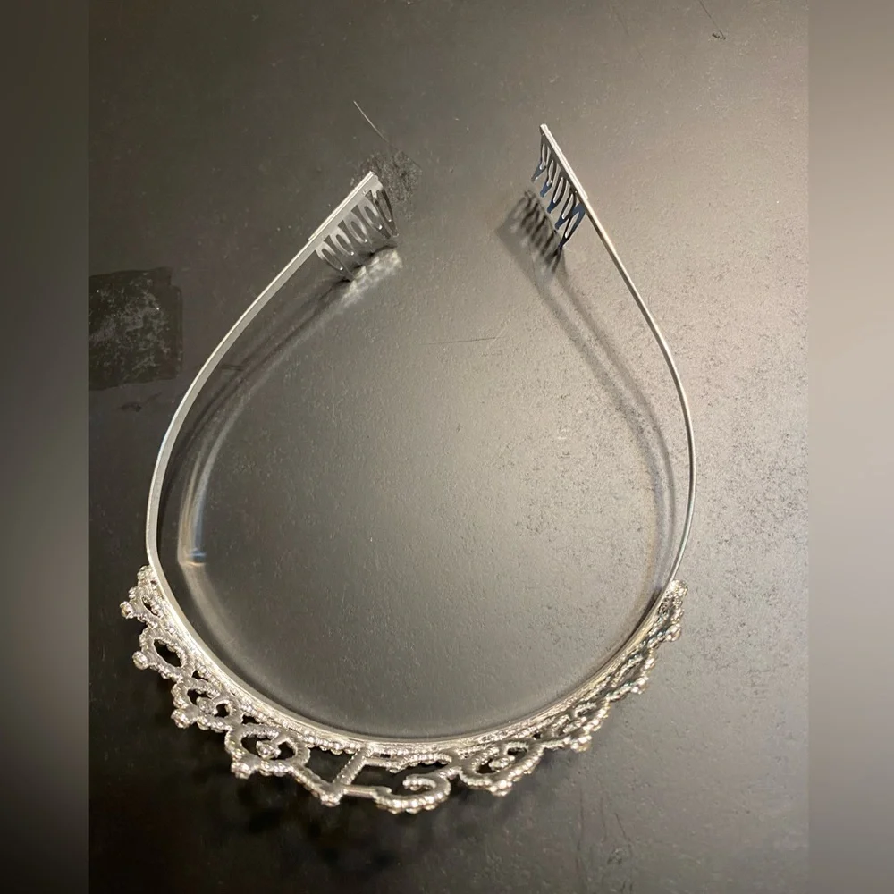 13th birthday Tiara.  Silver Crystal tiara with shiny rhinestones.